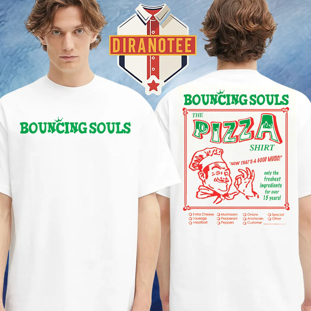 Bouncing Souls Merch Pizza Two Sided Unisex T-Shirt Bouncing Souls Merch Pizza Two Sided Unisex T-Shirt