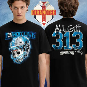 Eminem X Detroit Lions All Grit 313 NFL Two Sided Unisex T-Shirt