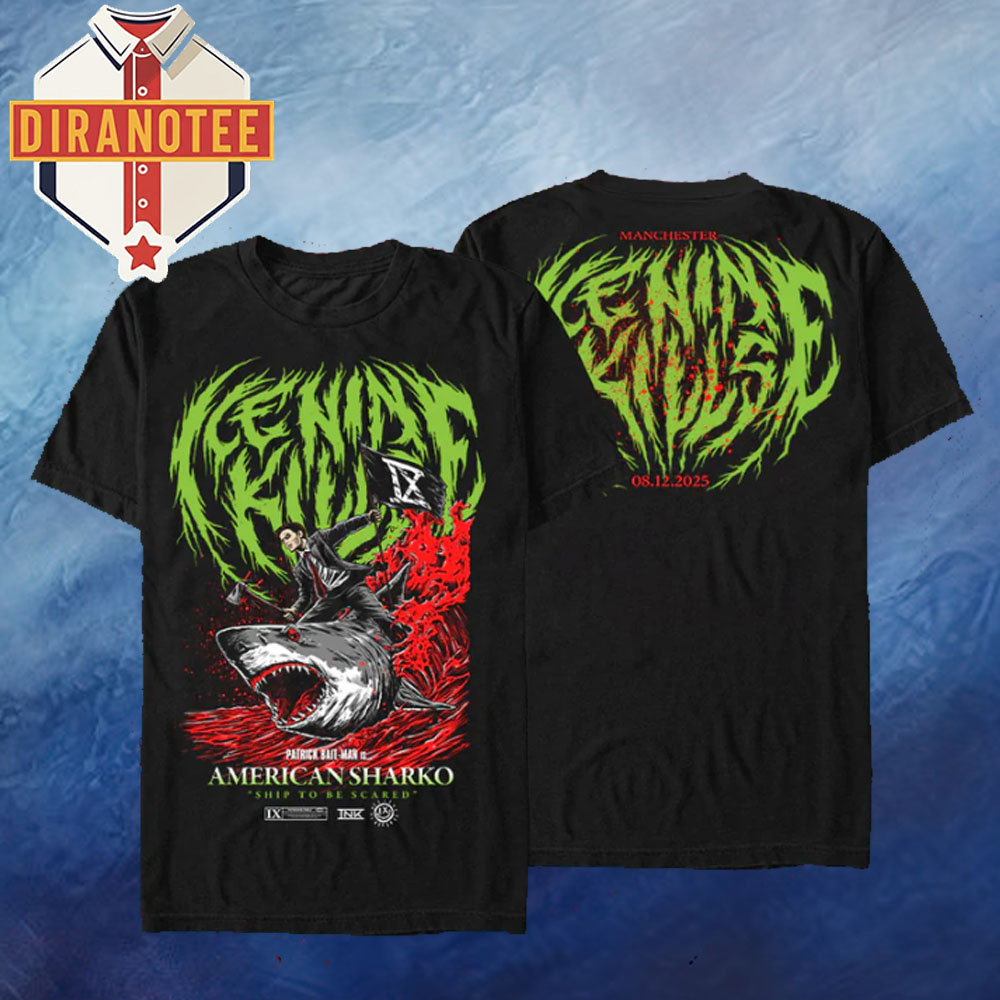 Ice Nine Kills Manchester 2025 Pop Up Venue Tee At Co-op Live In Manchester UK On December 8 2025 Two Sided Unisex T-Shirt Ice Nine Kills Manchester 2025 Pop Up Venue Tee At Co-op Live In Manchester UK On December 8 2025 Two Sided Unisex T-Shirt