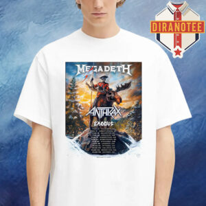 Megadeth Canada 2026 Tour Poster With Anthrax And Exodus Tour Date List Unisex T-Shirt