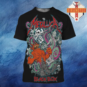 Metallica Edition Poster Black Box Eruption Screen Printed 2025 All Over Print Shirt