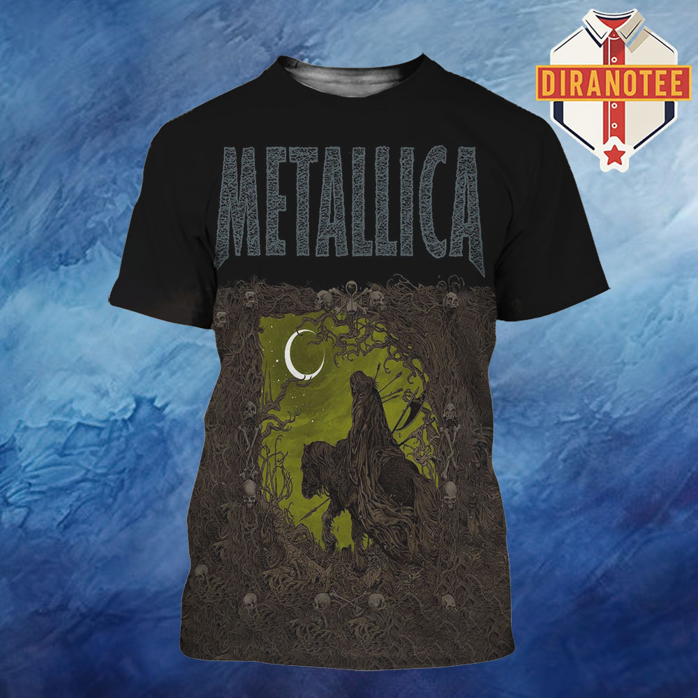 Metallica Edition Poster The Outlaw Torn Screen Printed 2025 All Over Print Shirt Metallica Edition Poster The Outlaw Torn Screen Printed 2025 All Over Print Shirt