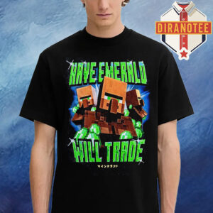 Minecraft X Very Cool Villager Have Emerald Will Trade Unisex T-Shirt