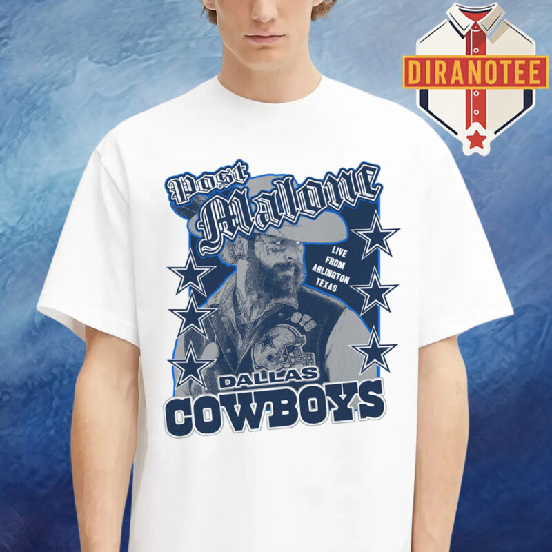 Post Malone X Dallas Cowboys Live From Arlington Concert In Texas NFL Unisex T Shirt