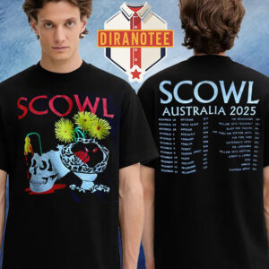 Scowl Australia 2025 Tour Schedule Merch Two Sided Unisex T-Shirt