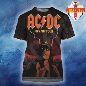 ACDC PWR Up 2025 Merch Poster In Brisbane Australia At Suncorp Stadium On Thursday December 18 2025 All Over Print Shirt