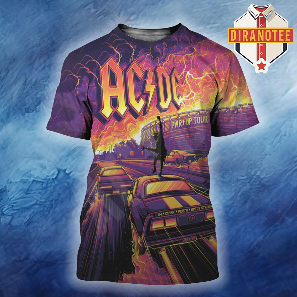 ACDC PWR Up Perth 2025 Venues Poster At Optus Stadium In Perth Australia On December 6 2025 All Over Print Shirt ACDC PWR Up Perth 2025 Venues Poster At Optus Stadium In Perth Australia On December 6 2025 All Over Print Shirt