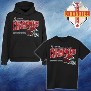 Alabama Crimson Tide Football Are 2025 2026 College Football Playoff Champions Helmet At Oklahoma Memorial Stadium In Norman Oklahoma On December 19 2025 Unisex T-Shirt Hoodie