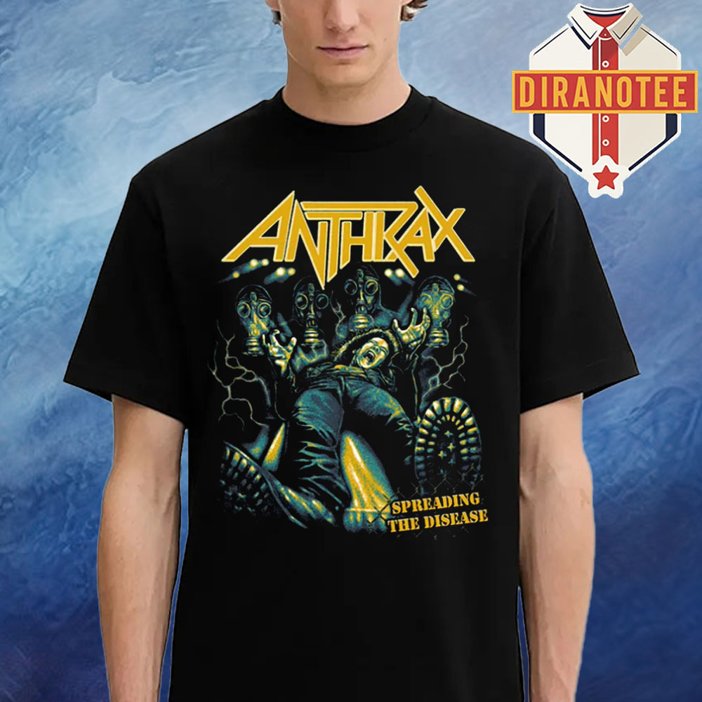 Anthrax Band Electric Fence Tee Spreading The Disease 40th Anniversary Unisex T-Shirt Anthrax Band Electric Fence Tee Spreading The Disease 40th Anniversary Unisex T-Shirt