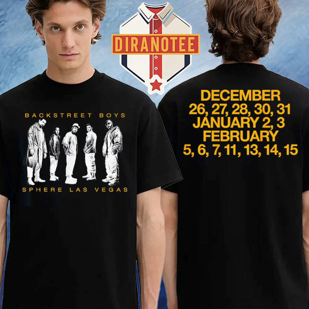 Backstreet Boys Merch Tee Into The Millennium At Sphere In Las Vegas On December And January And February Dates List Standing Strong Two Sided Unisex T-Shirt Backstreet Boys Merch Tee Into The Millennium At Sphere In Las Vegas On December And January And February Dates List Standing Strong Two Sided Unisex T-Shirt