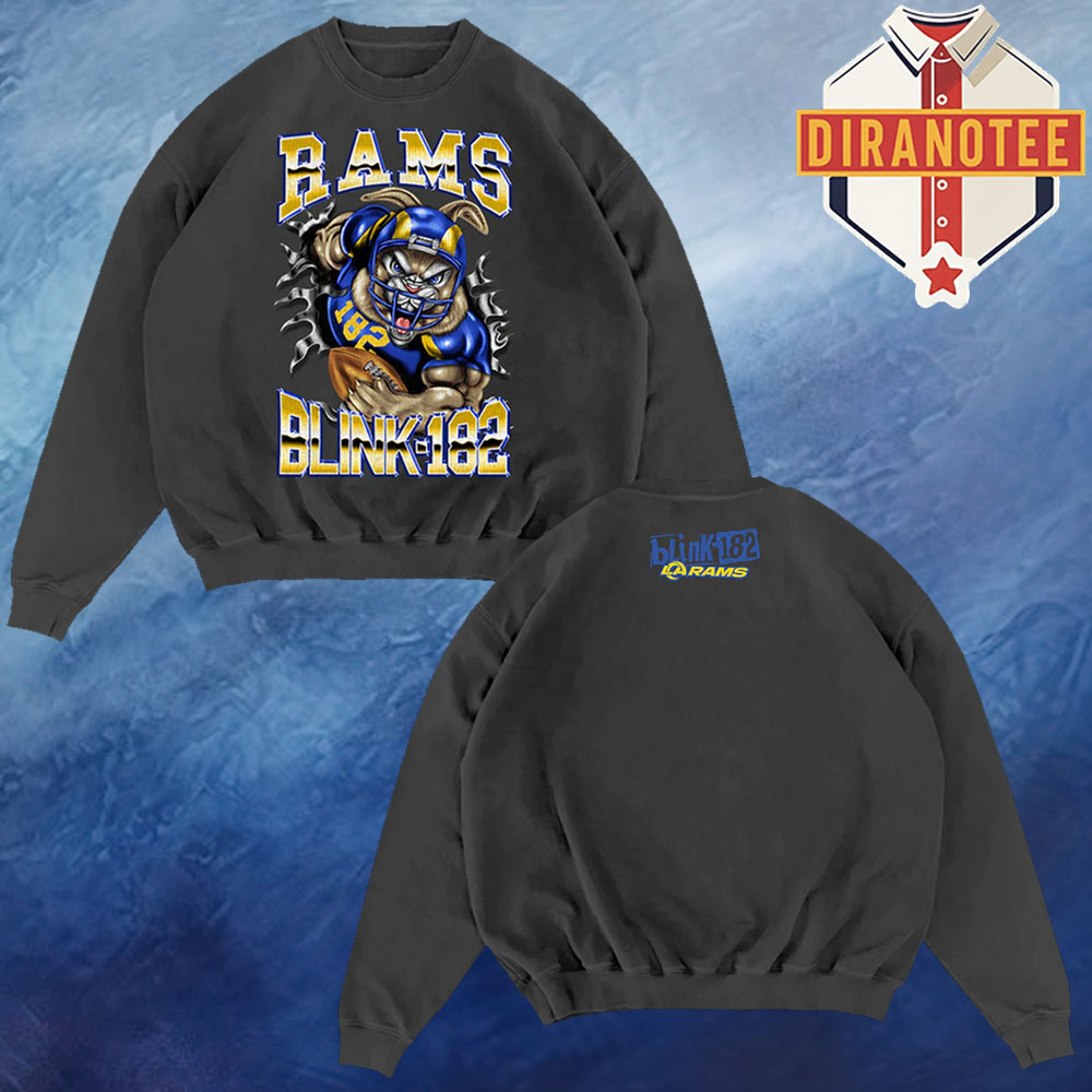 Blink 182 X LA RAMS Touchdown Black Unisex Sweater Blink 182 X LA RAMS Touchdown Black Unisex Sweater
