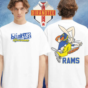 Blink 182 X LA RAMS Wide Receiver Two Sided Unisex T-Shirt
