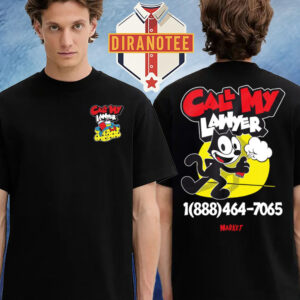 Call My Lawyer X Market Felix The Cat Spray Paint Two Sided Unisex T-Shirt