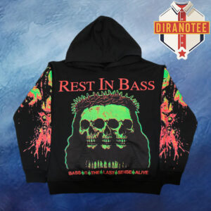 Che Yeezus Tour Merch C3 Rest In Bass Black Unisex Hoodie