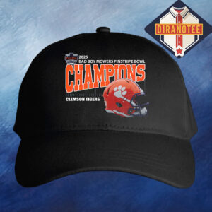 Clemson Tigers Football Are 2025 Bad Boy Mowers Pinstripe Bowl Champions Helmet Classic Cap Hat Snapback