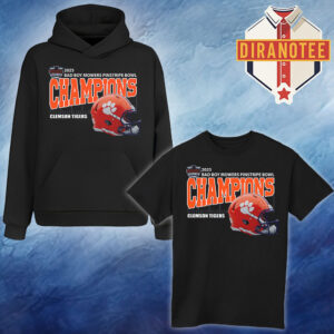 Clemson Tigers Football Are 2025 Bad Boy Mowers Pinstripe Bowl Champions Helmet Unisex T-Shirt Hoodie Shirt
