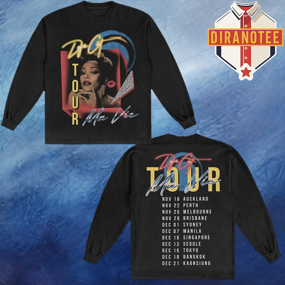 Doja Cat Ma Vie World Tour 2025 Schedule Unisex Long Sleeve Doja Cat Ma Vie World Tour 2025 Schedule Unisex Long Sleeve