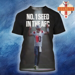 Drake Maye New England Patriots No 1 Seed In The AFC NFL All Over Print Shirt