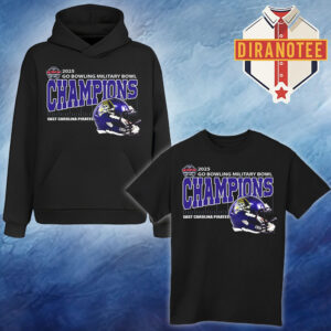 East Carolina Pirates Football Are 2025 Go Bowling Military Bowl Champions Helmet Unisex T-Shirt Hoodie Shirt