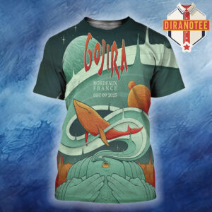 Gojira Bordeaux Tonight Poster At Arkéa Arena In Bordeaux France On December 9th 2025 All Over Print Shirt