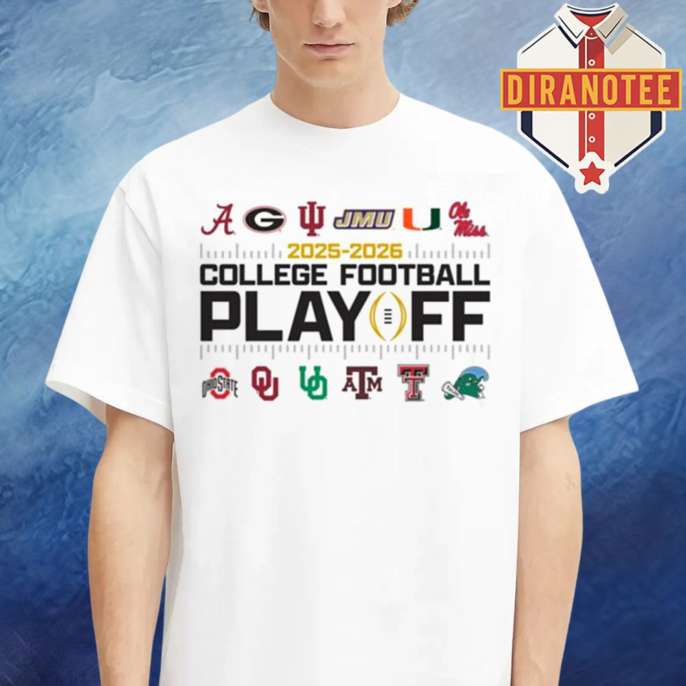 James Madison University Dukes Football 2025 2026 College Football Playoffs 12 Team Unisex T-Shirt James Madison University Dukes Football 2025 2026 College Football Playoffs 12 Team Unisex T-Shirt