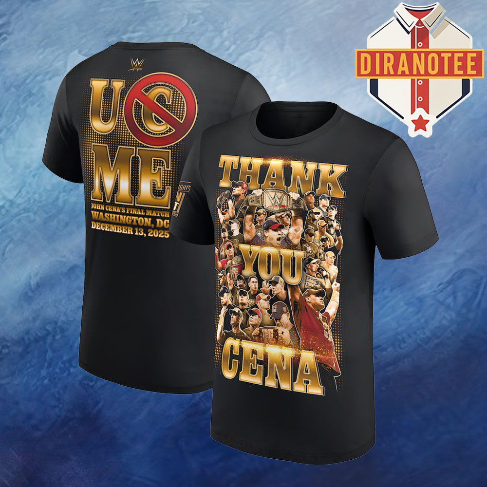 John Cena Thank You Cena Gold WWE John Cena's Final Match In Washington DC On December 13 2025 Two Sided Unisex T-Shirt John Cena Thank You Cena Gold WWE John Cena's Final Match In Washington DC On December 13 2025 Two Sided Unisex T-Shirt