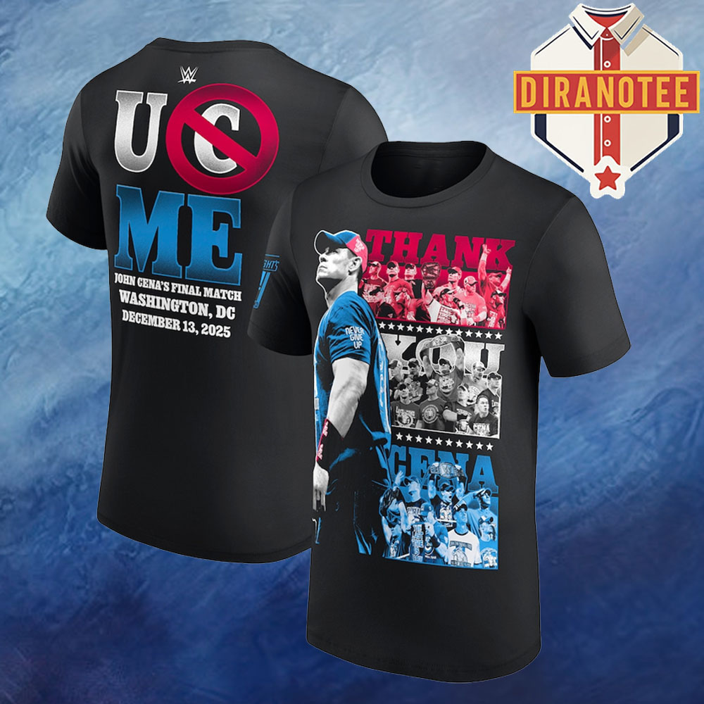 John Cena Thank You Cena Red White Blue WWE John Cena's Final Match In Washington DC On December 13 2025 Two Sided Unisex T-Shirt John Cena Thank You Cena Red White Blue WWE John Cena's Final Match In Washington DC On December 13 2025 Two Sided Unisex T-Shirt
