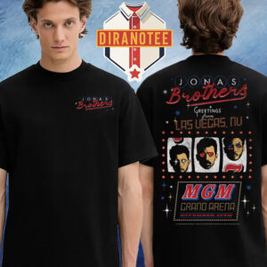 Jonas Brothers Las Vegas 2025 Merch Tee Gretings From At MGM Grand Arena In Las Vegas NV On November 29th 2025 Two Sided Unisex T-Shirt