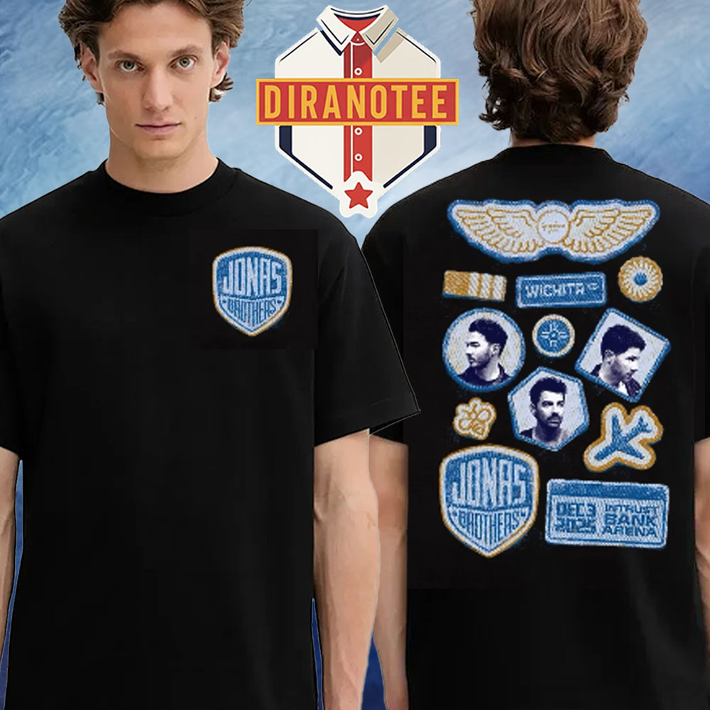 Jonas Brothers Wichita 2025 Venue Tee At Intrust Bank Arena In Wichita Kansas On December 3 2025 Two Sided Unisex T-Shirt Jonas Brothers Wichita 2025 Venue Tee At Intrust Bank Arena In Wichita Kansas On December 3 2025 Two Sided Unisex T-Shirt