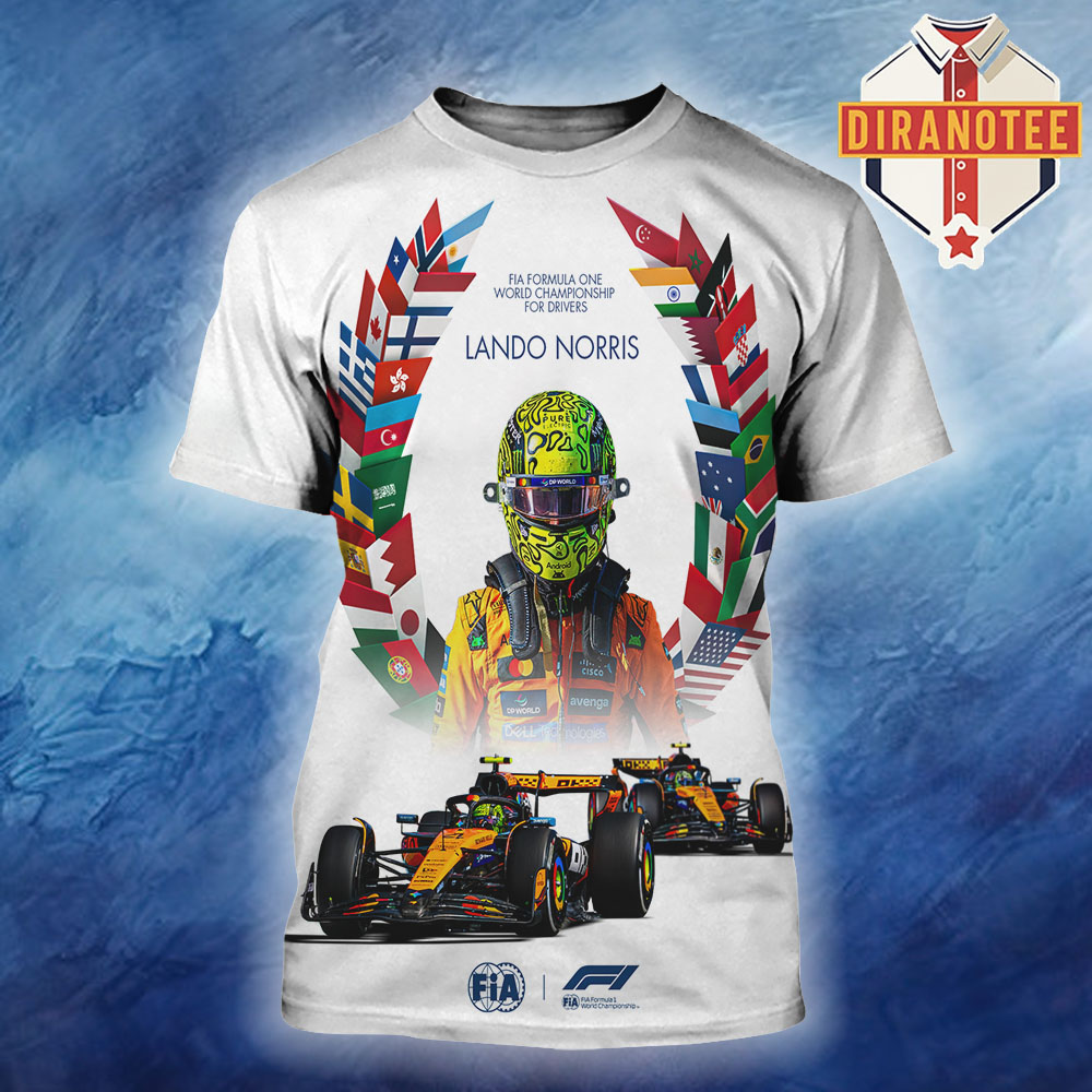 Lando Norris Is 2025 FIA Formula One World Champion All Over Print Shirt Lando Norris Is 2025 FIA Formula One World Champion All Over Print Shirt