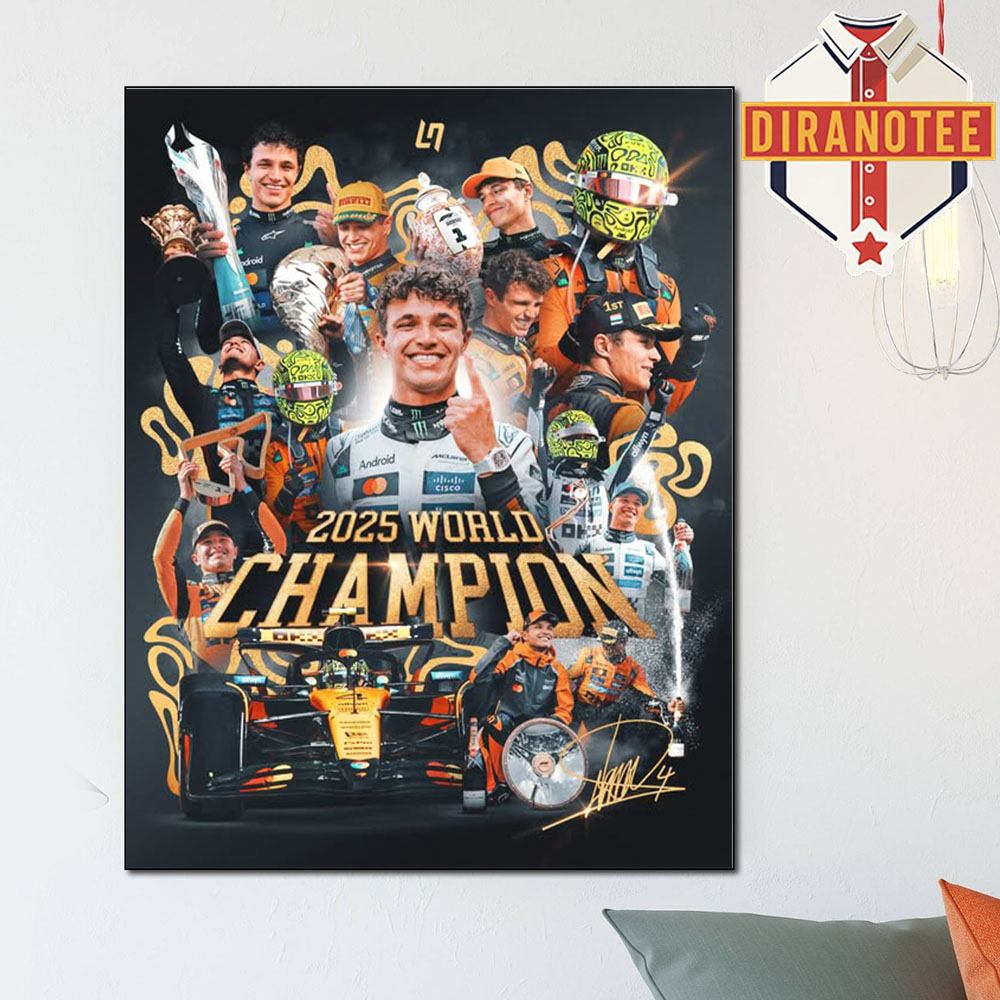 Lando Norris Is 2025 World Drivers Champions Home Decor Poster Canvas Lando Norris Is 2025 World Drivers Champions Home Decor Poster Canvas