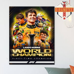 Lando Norris Is The 2025 Formula 1 World Champions Home Decor Poster Canvas