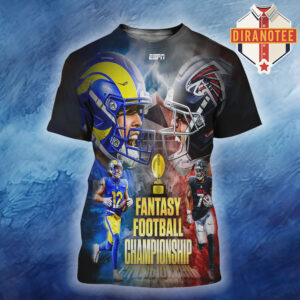 Los Angeles Rams Vs Atlanta Falcons Fantasy Football 2025 Champions NFL All Over Print Shirt