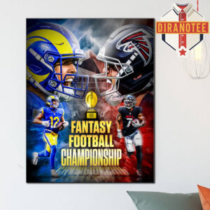 Los Angeles Rams Vs Atlanta Falcons Fantasy Football 2025 Champions NFL Home Decor Poster Canvas
