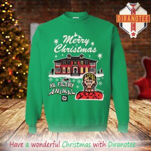 Merry Christmas Ya Filthy Animal Home Alone 2025 Christmas Ugly Sweater