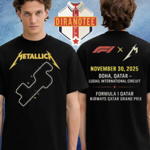 Metallica X Formula 1 Qatar Grand Prix Exclusive Tee At Lusail International Circuit In Doha Qatar On November 30 2025 Two Sided Unisex T-Shirt