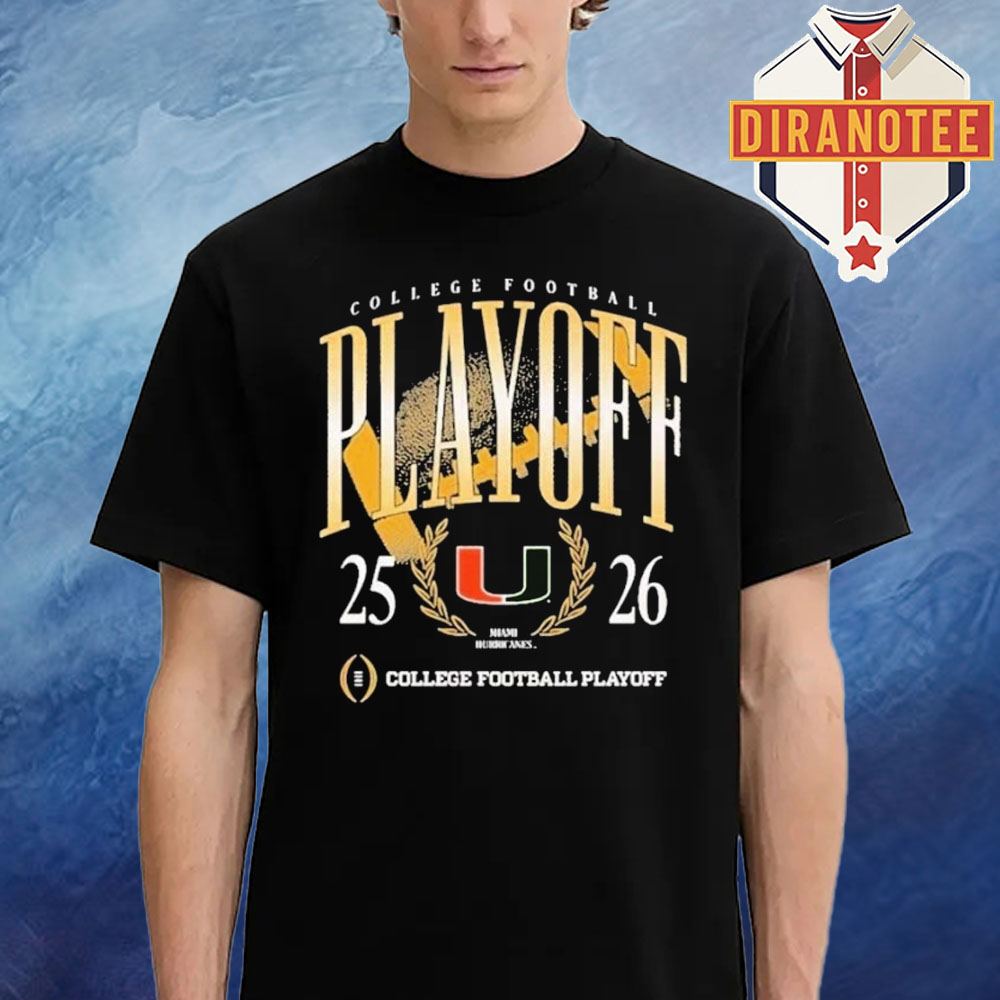 Miami Hurricanes 2025 2026 College Football Playoff NCAA Unisex T-Shirt Miami Hurricanes 2025 2026 College Football Playoff NCAA Unisex T-Shirt
