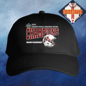 Miami RedHawks Football Are 2025 Snoop Dogg Arizona Bowl Champions Helmet Classic Cap Hat Snapback