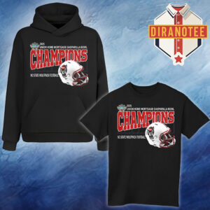 NC State Wolfpack Football Are 2025 Union Home Mortgage Gasparilla Bowl Champions Helmet At Raymond James Stadium In Tampa Florida On December 19 2025 Unisex T-Shirt Hoodie