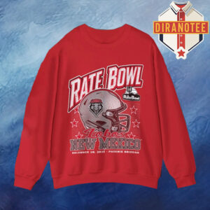 New Mexico Lobos Football 2025 Rate Bowl At Chase Field In Phoenix Arizona On December 26 2025 Helmet Unisex Sweater