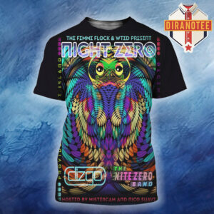 Night Zero Merch Poster The Nite Zero Band In Providence Rhode Island On December 11 2025 The Femme Flock & WTSD All Over Print Shirt