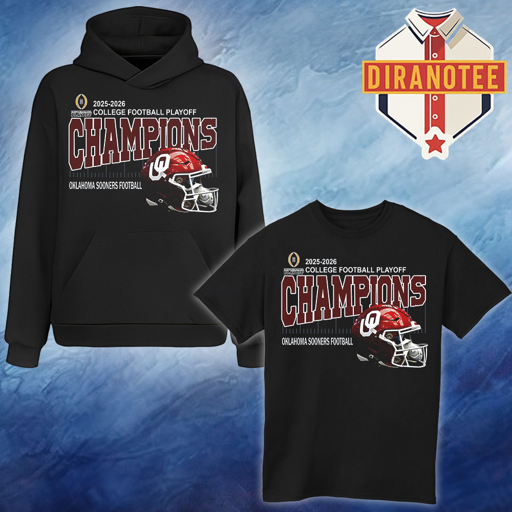 Oklahoma Sooners Football Are 2025 2026 College Football Playoff Champions Helmet At Oklahoma Memorial Stadium In Norman Oklahoma On December 19 2025 Unisex T-Shirt Hoodie Oklahoma Sooners Football Are 2025 2026 College Football Playoff Champions Helmet At Oklahoma Memorial Stadium In Norman Oklahoma On December 19 2025 Unisex T-Shirt Hoodie