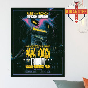 Papa Roach One Night Only In Budapest 2026 Poster At Budapest Park On June 9th 2026 Home Decor Poster Canvas