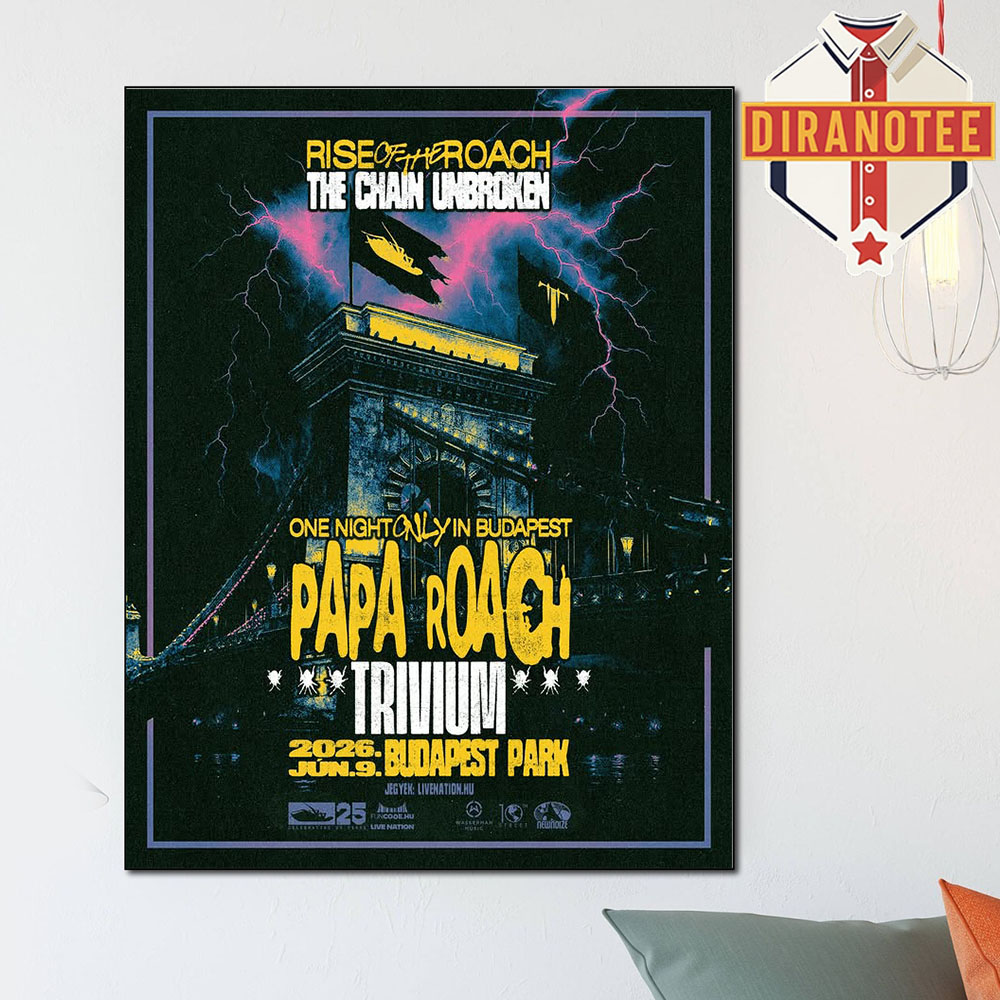 Papa Roach One Night Only In Budapest 2026 Poster At Budapest Park On June 9th 2026 Home Decor Poster Canvas Papa Roach One Night Only In Budapest 2026 Poster At Budapest Park On June 9th 2026 Home Decor Poster Canvas