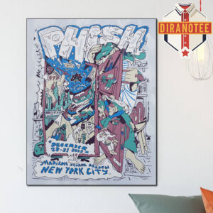 Phish Show Poster In New York City At Madison Square Garden On December 28-30 2025 Home Decor Poster Canvas