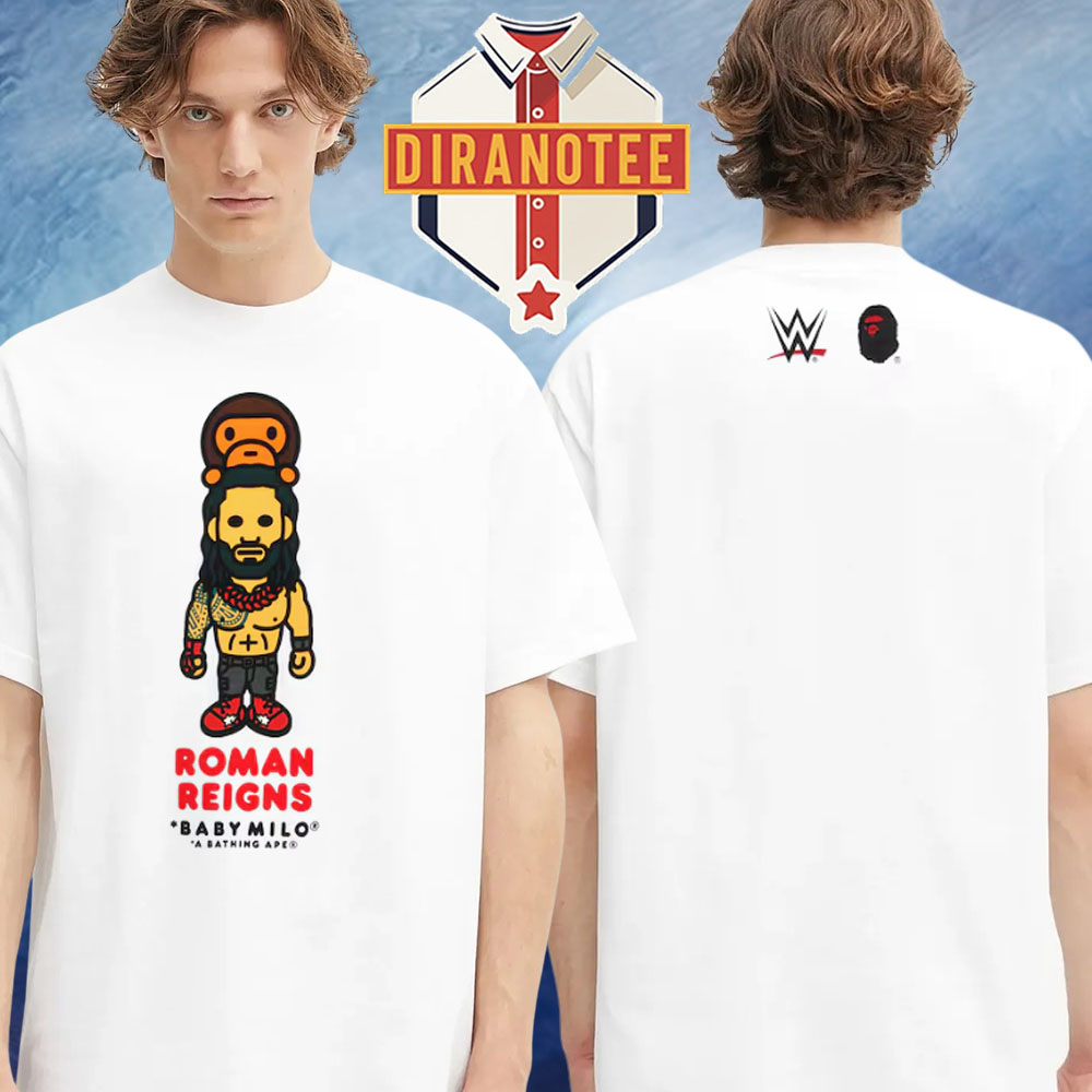 Roman Reigns BAPE X WWE Baby Milo Relaxed Unisex T-Shirt Roman Reigns BAPE X WWE Baby Milo Relaxed Unisex T-Shirt