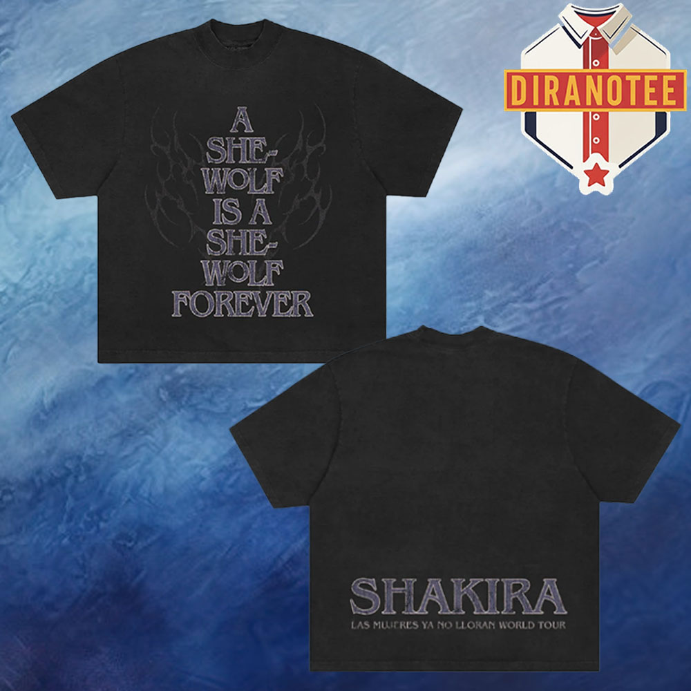Shakira Merch LMYNL World Tour 2025 She Wolf Tee A She Wolf Í A She Wolf Forever Two Sided Unisex T-Shirt Shakira Merch LMYNL World Tour 2025 She Wolf Tee A She Wolf Í A She Wolf Forever Two Sided Unisex T-Shirt