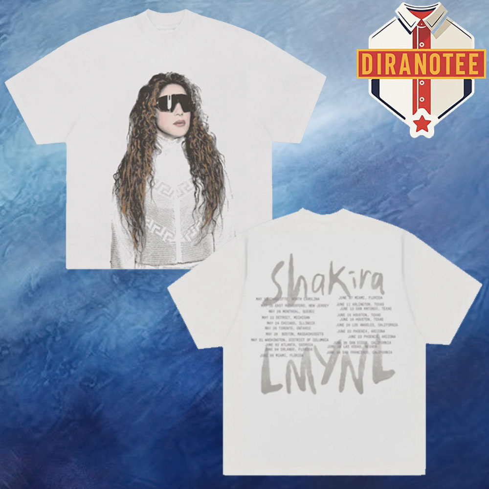 Shakira Merch LMYNL World Tour 2025 Sunglasses Two Sided Unisex T-Shirt Shakira Merch LMYNL World Tour 2025 Sunglasses Two Sided Unisex T-Shirt