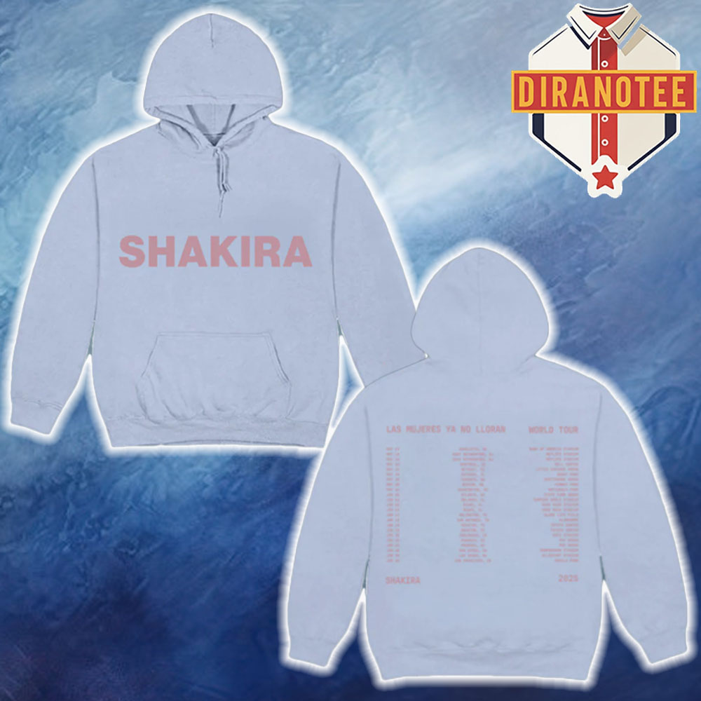 Shakira Merch LMYNL World Tour Blue Unisex Hoodie Shakira Merch LMYNL World Tour Blue Unisex Hoodie