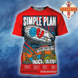Simple Plan Bigger Than You Think Europe UK Tour 2026 Schedule All Over Print Shirt